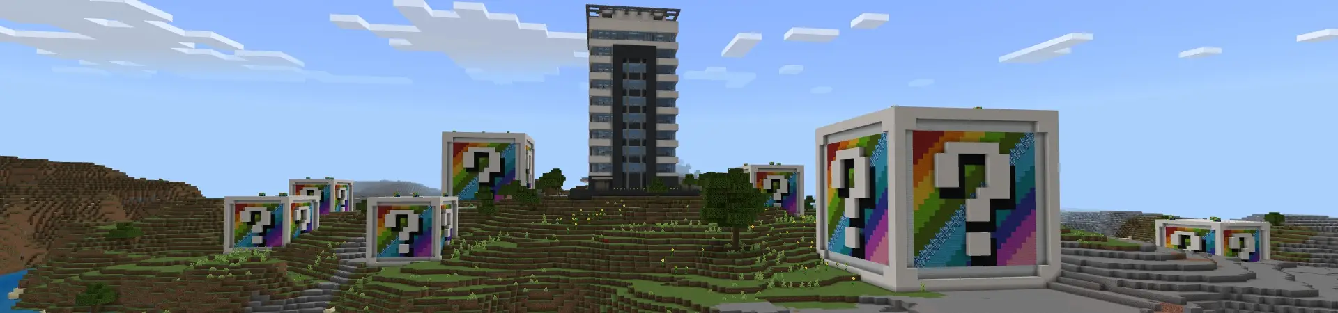 Мир радужных блоков panorama