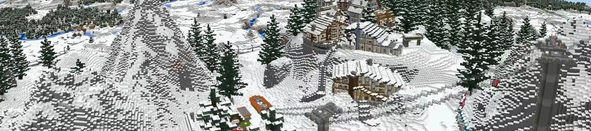 Зимний курортный городок panorama