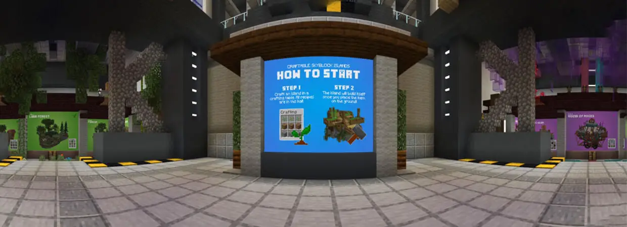 Создаваемые острова Skyblock panorama