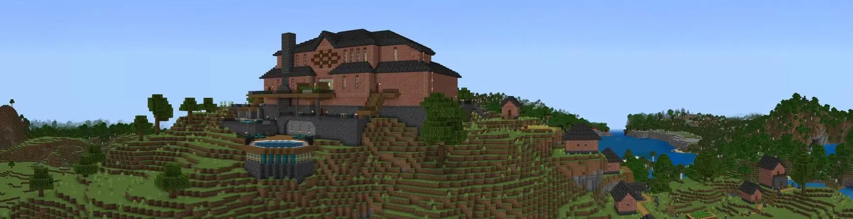 Усадьба на вершине холма panorama