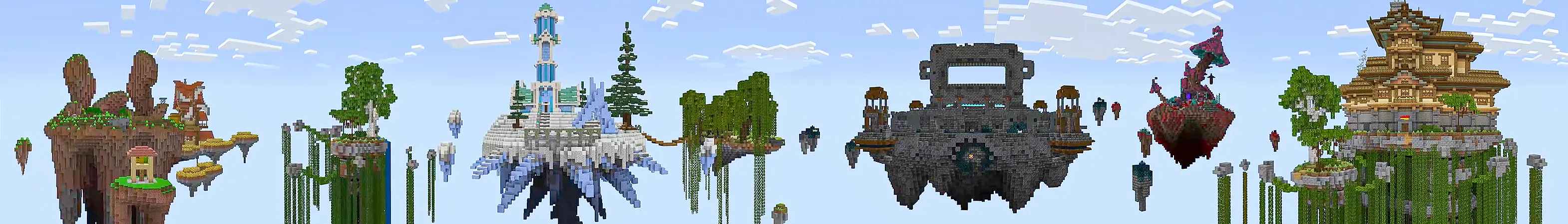 100 часов Skyblock panorama