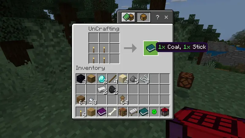 Скриншот Дополнение Uncrafting Items №2