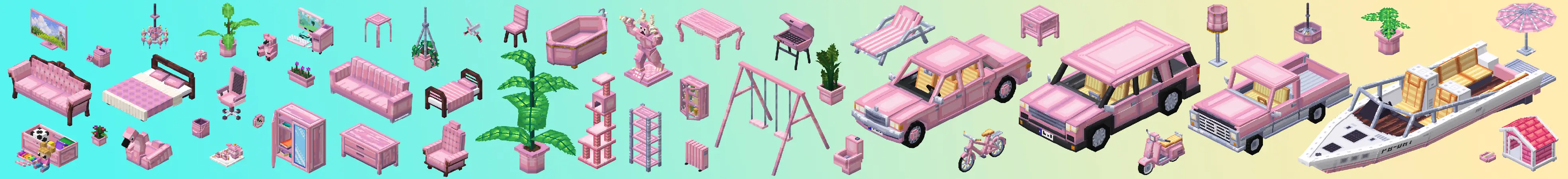 Розовая вилла panorama