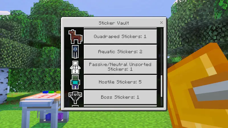 Скриншот Дополнение «Бумажные мобы-наклейки» №3