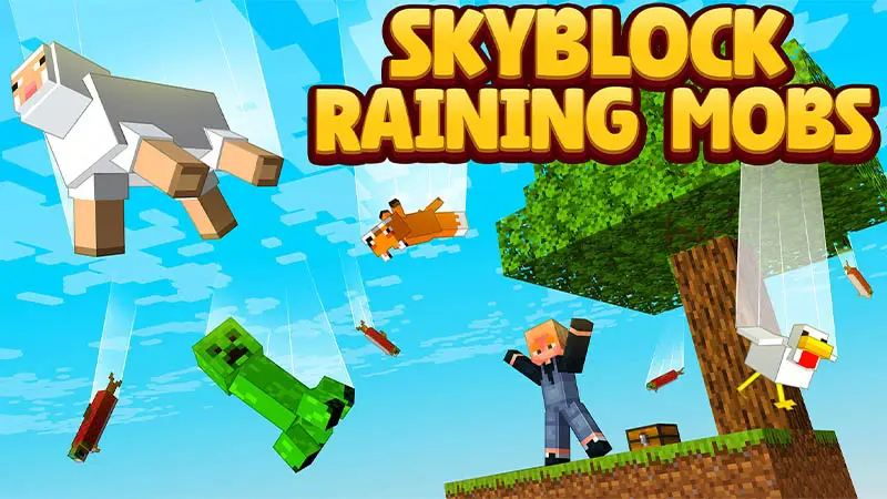 Skyblock: дождь из мобов