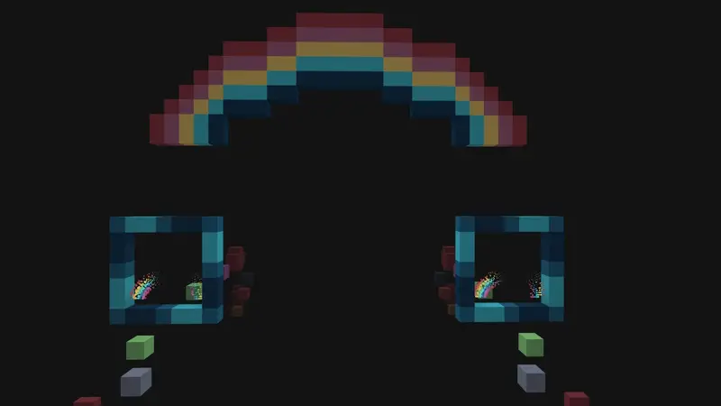 Скриншот Паркур: Радужная гонка №2