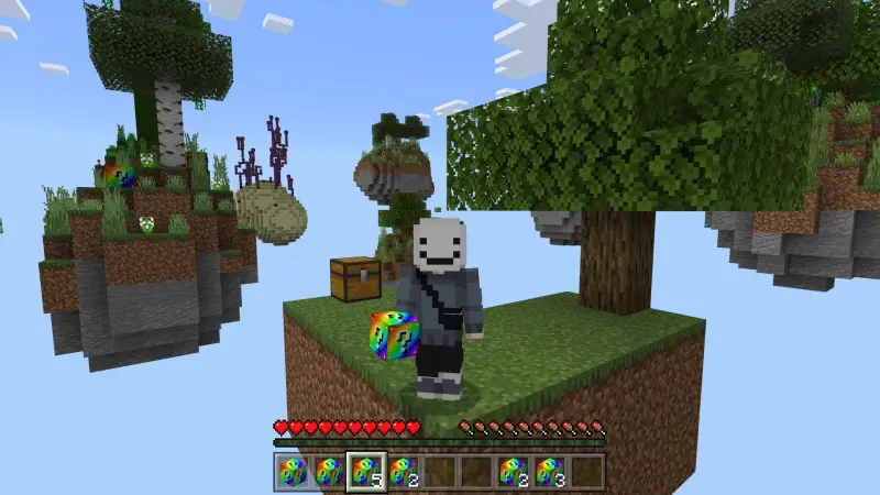 Скриншот Skyblock: радужные блоки №1