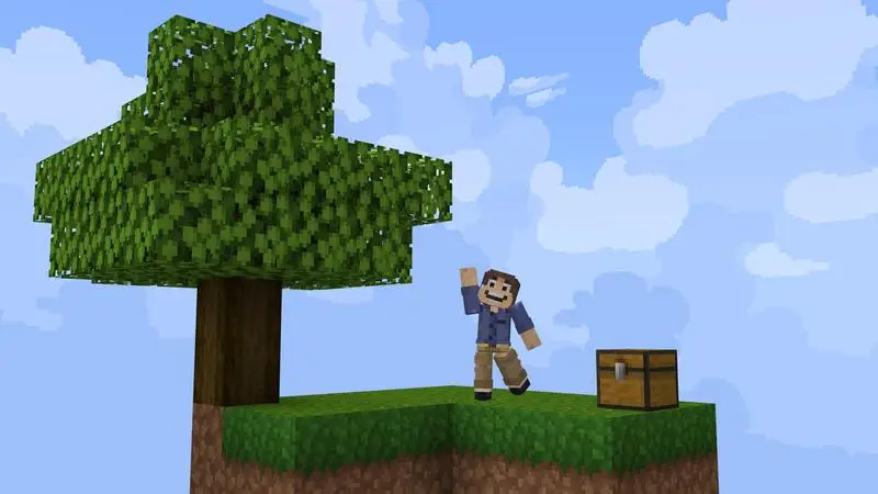 Скриншот Skyblock и авторские сердца №1