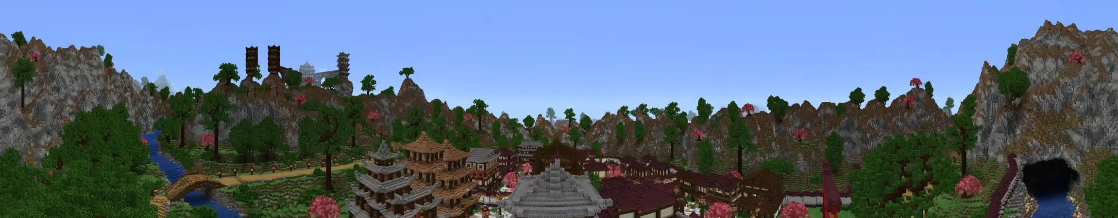 Замок Цветущей вишни panorama