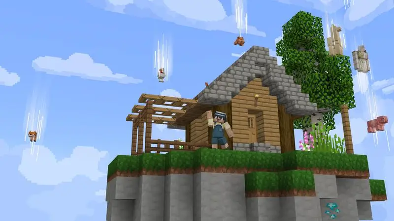 Скриншот Один блок: дождь из мобов №6