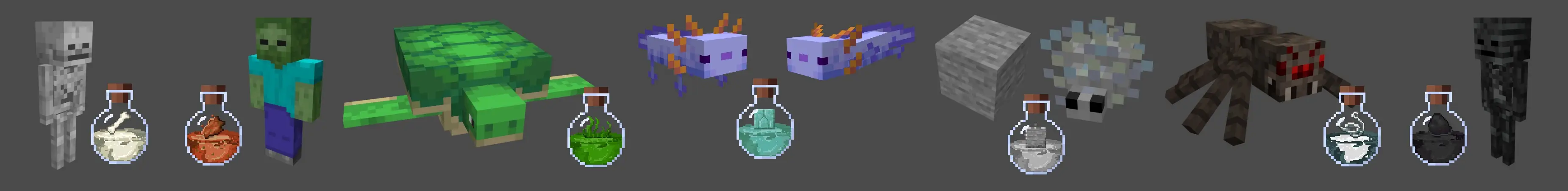 Зелья превращения в моба panorama