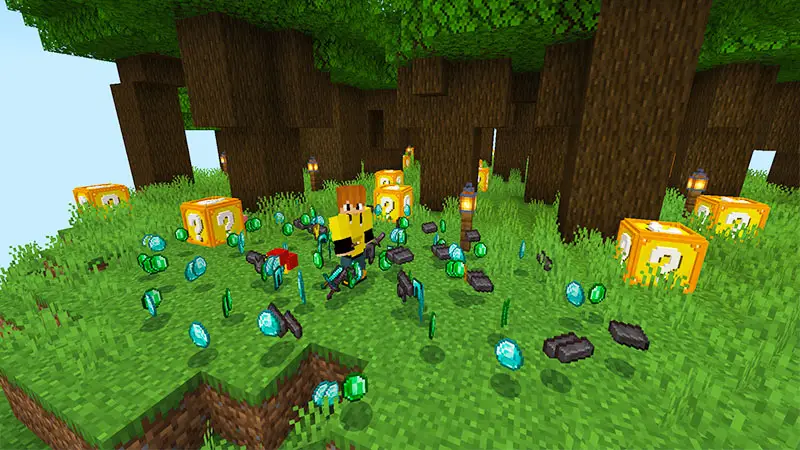 Скриншот 100 дней: Skyblock на удачу №2