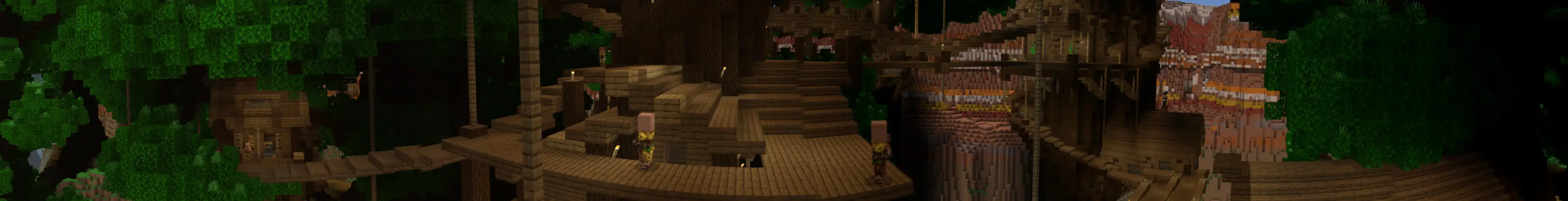 Деревня на дереве panorama