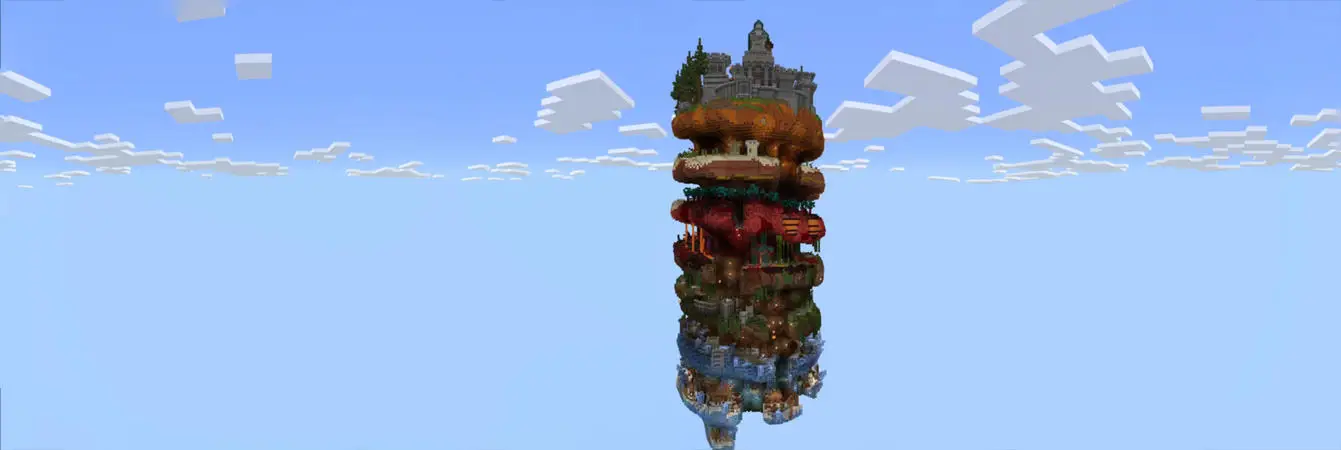 Skyblock: парашютная вышка panorama