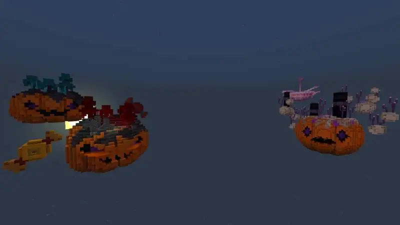 Скриншот Skyblock: Хэллоуин №1