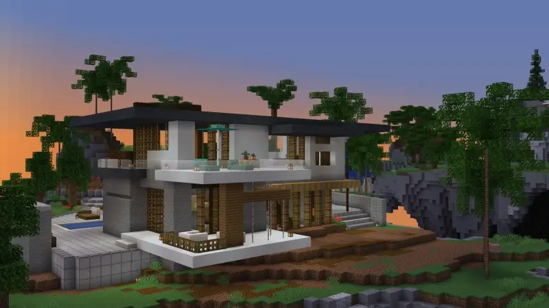 Скриншот Современная база Skyblock №1