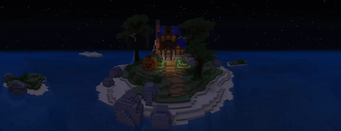 Хэллоуинская подземная база panorama