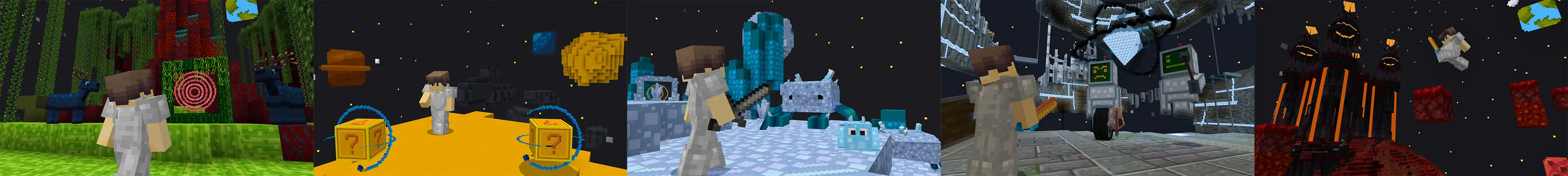 Один блок в космосе panorama