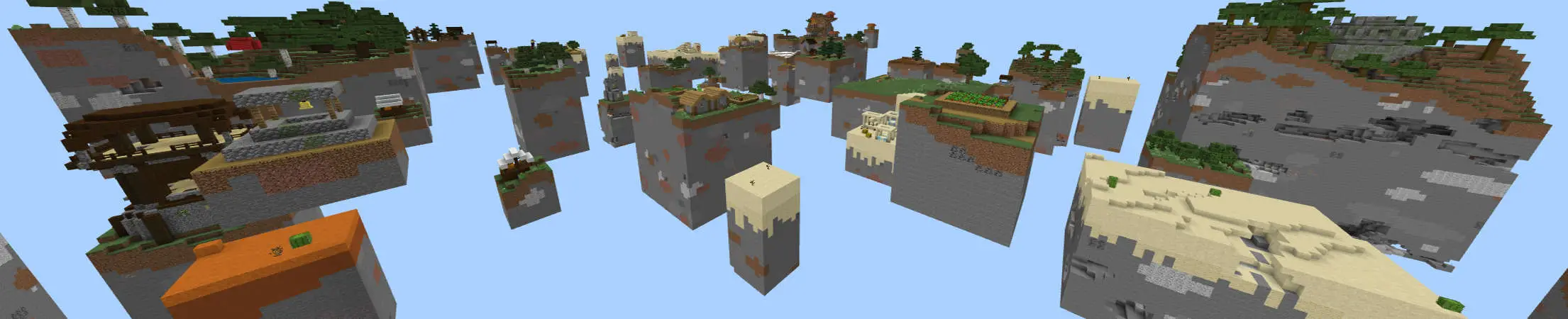 Фрагменты Skyblock panorama