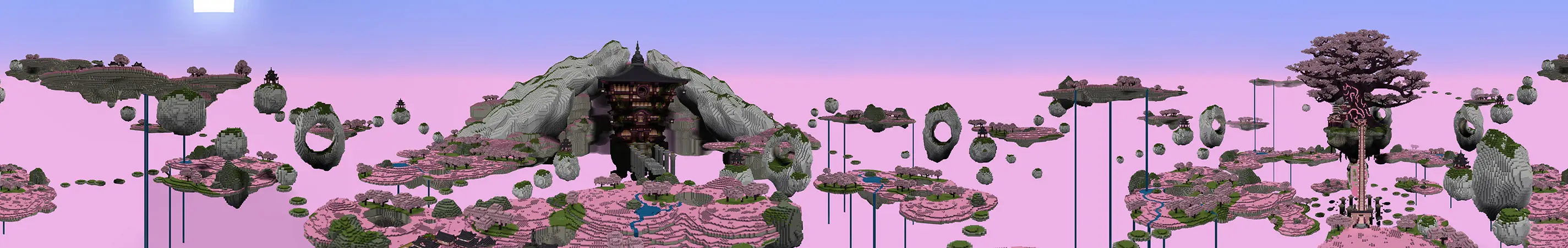 Измерение цветущей вишни panorama