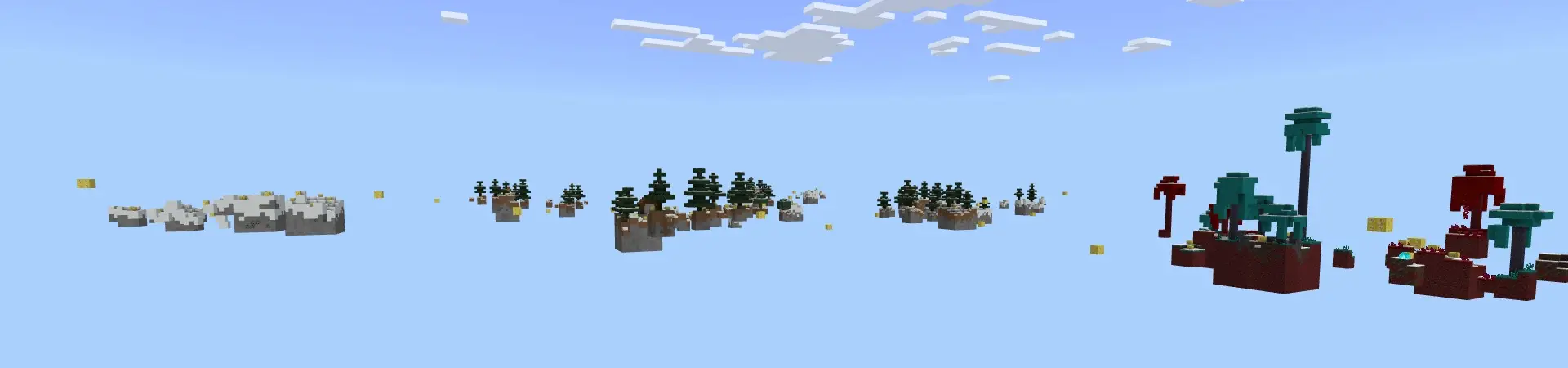 Зимняя удача Skyblock panorama