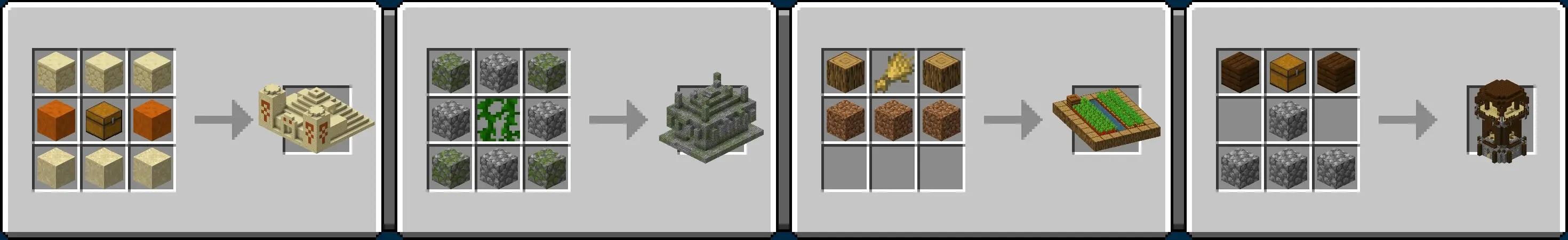 Создаваемые постройки panorama