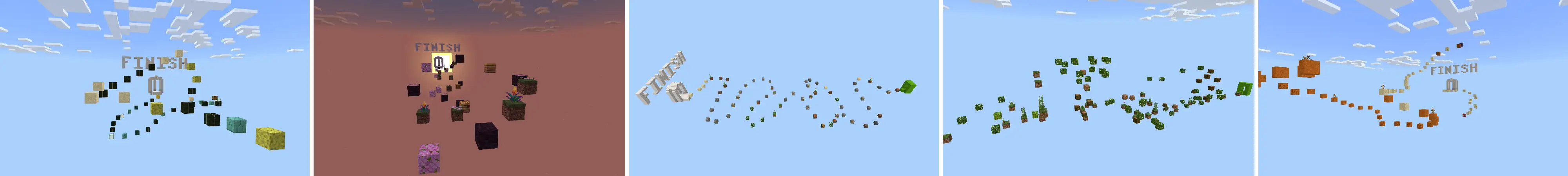 Испытание с паркуром на Skyblock panorama