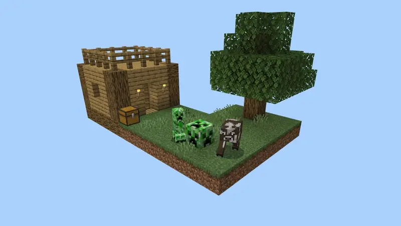 Скриншот Мобы-блоки: испытание одним блоком №3