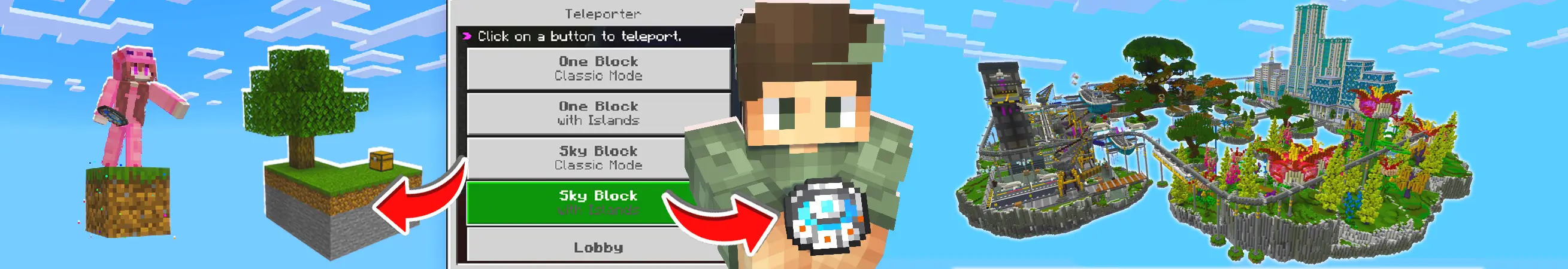 Один блок: Skyblock panorama