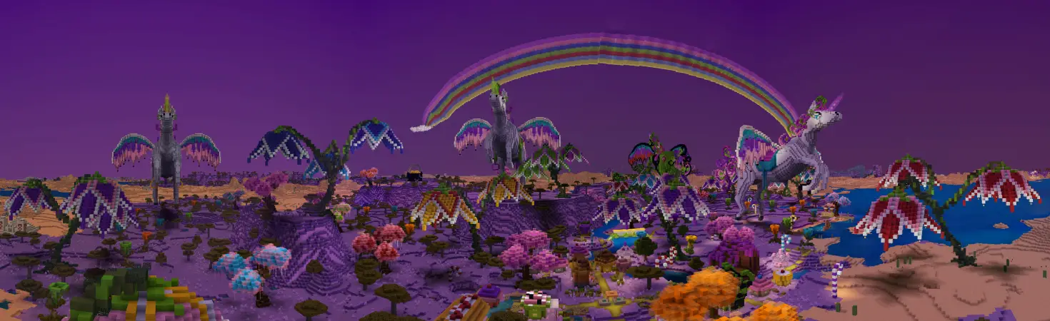 Кексы и радуга panorama