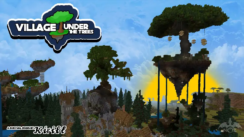 Деревня под деревьями