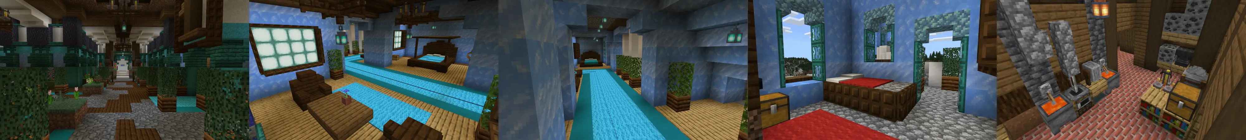 Замок из замерзшего льда panorama