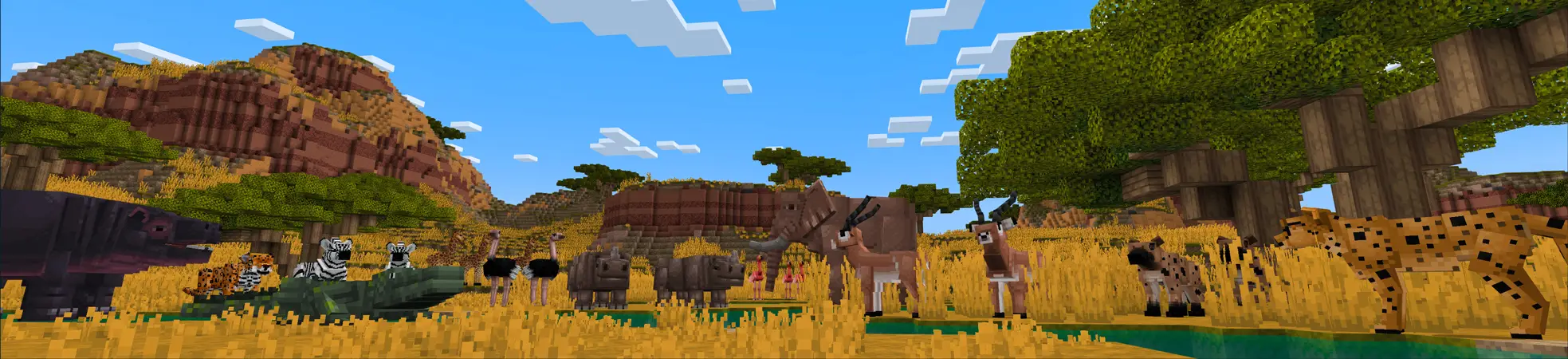 Исследователи дикой природы: саванна panorama