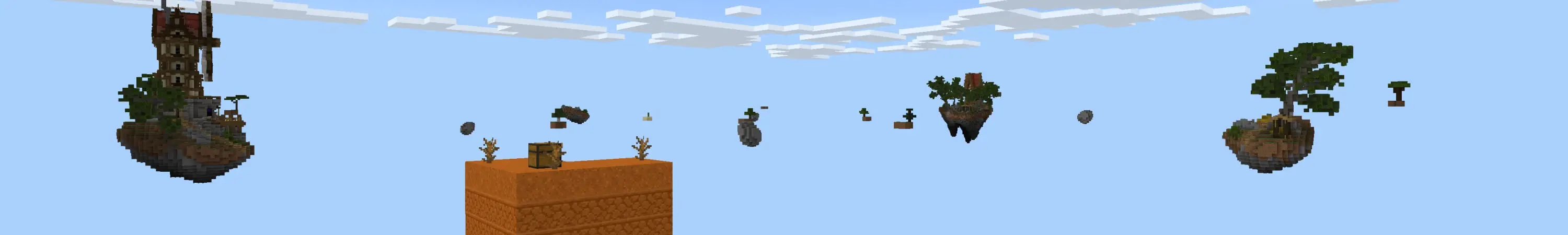 Классическая игра Skyblock panorama