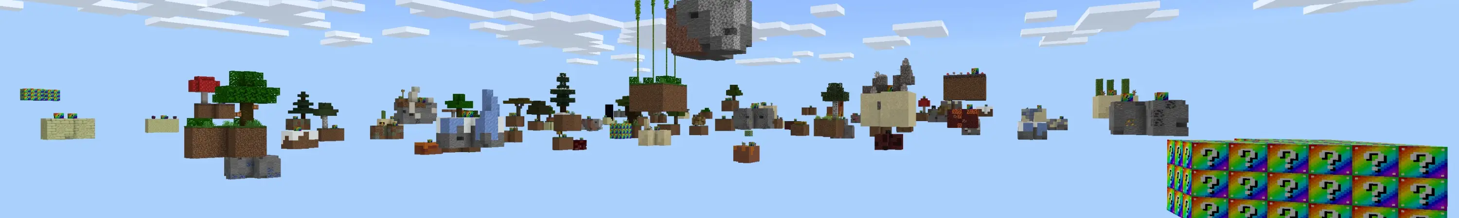 Skyblock: радужные блоки удачи panorama