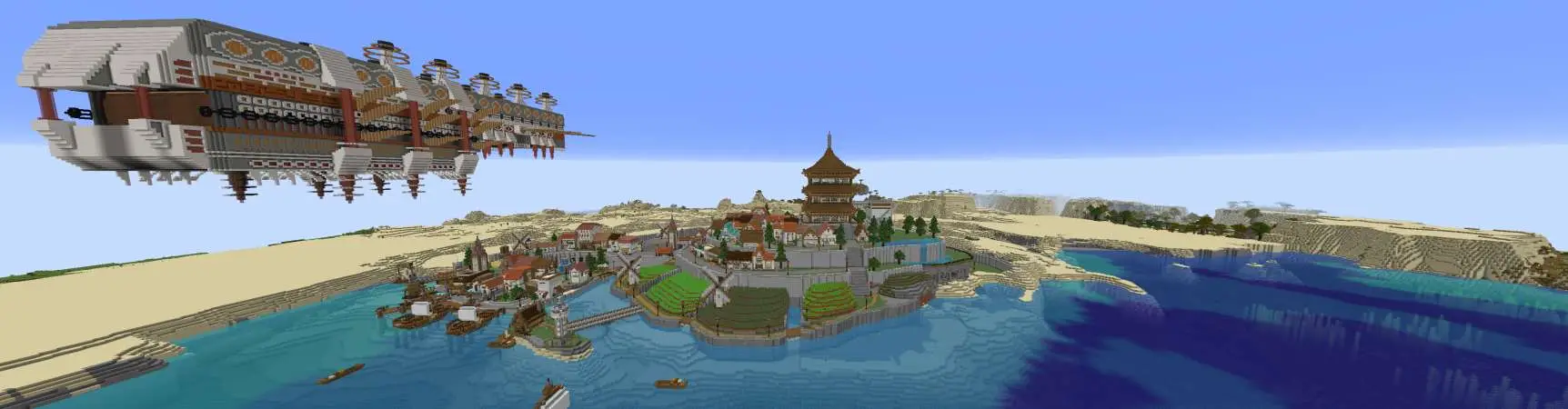 Скрытая арена портового города panorama