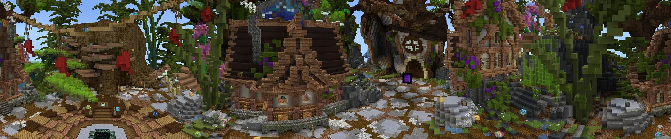 Skyblock удачи: лес из другого мира panorama