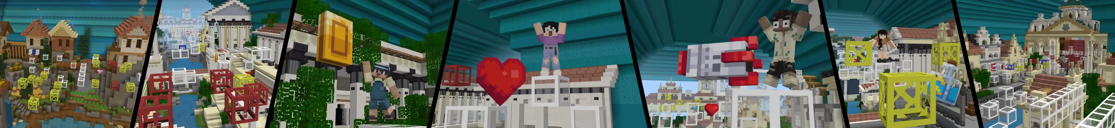 Паркур с движущимися блоками panorama