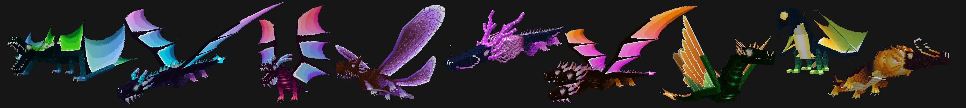 Неоновые драконы panorama