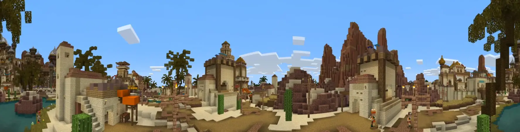 Приключение в пустынном храме panorama