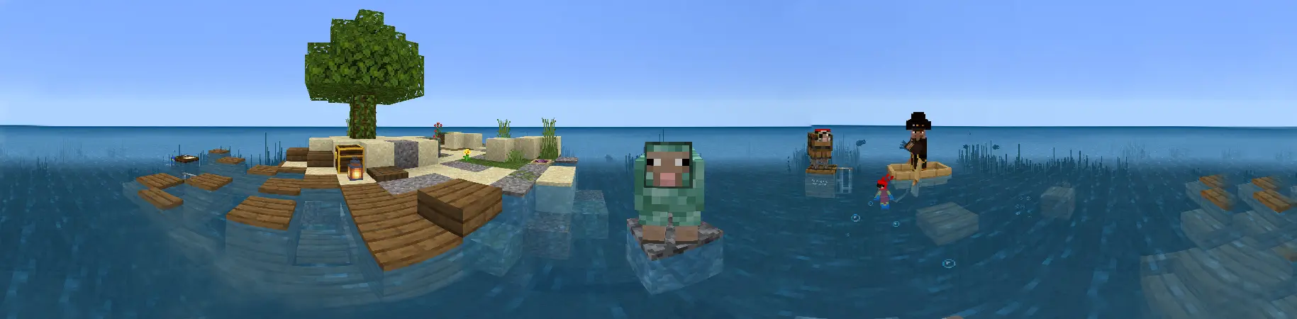 Рыба и овцы panorama