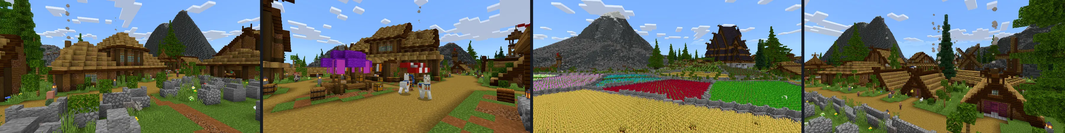 Милая деревенская гора panorama