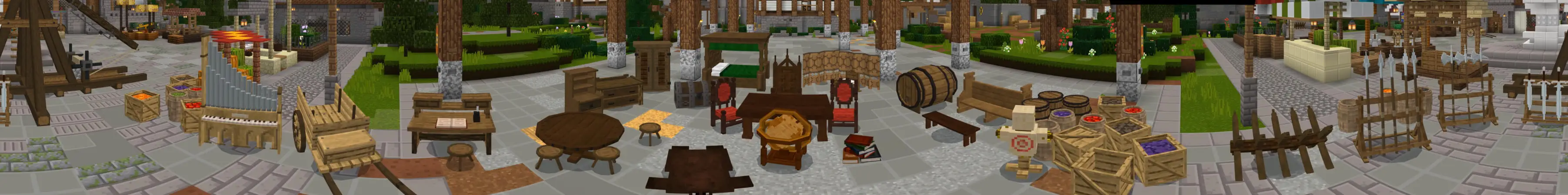 Средневековая мебель panorama