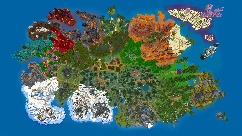 Скриншот 30+ биомов - Хардкорный мир №2