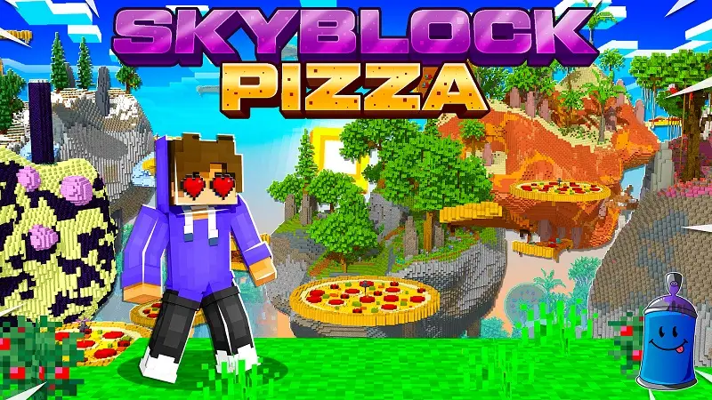 Skyblock с пиццей