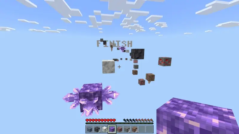 Скриншот Испытание с паркуром на Skyblock №7