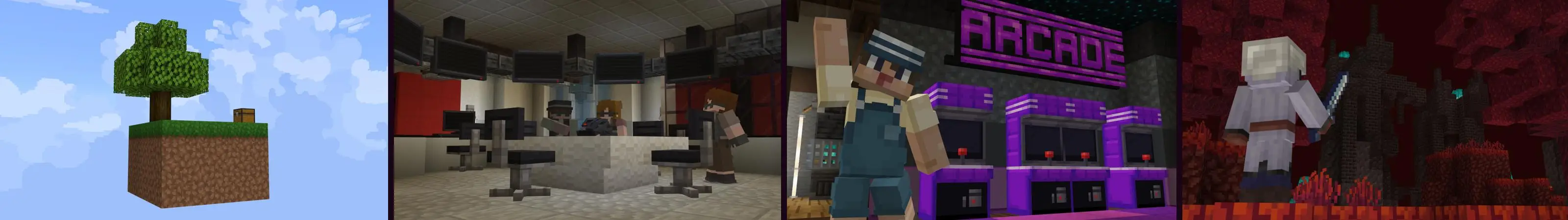 Секретный бункер Skyblock panorama