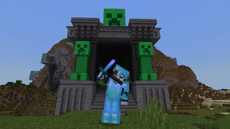 Скриншот Пещера алмазных криперов №1