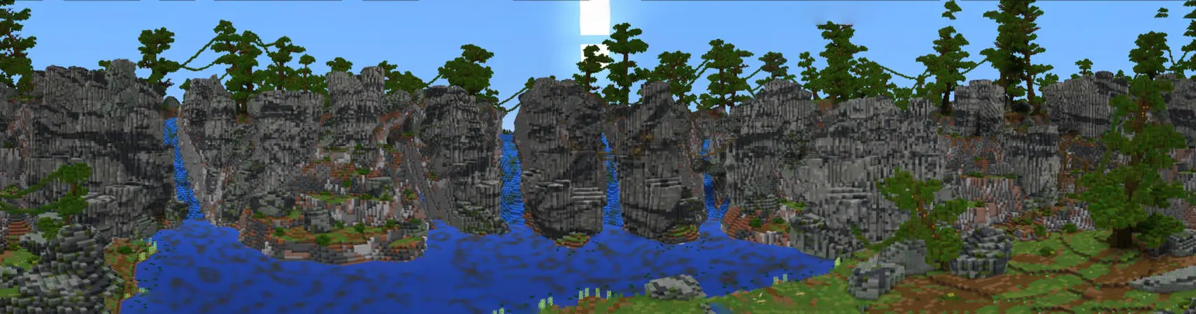 Лесные водопады panorama