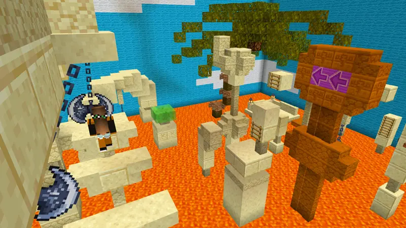 Скриншот Паркур с поднимающейся лавой №1